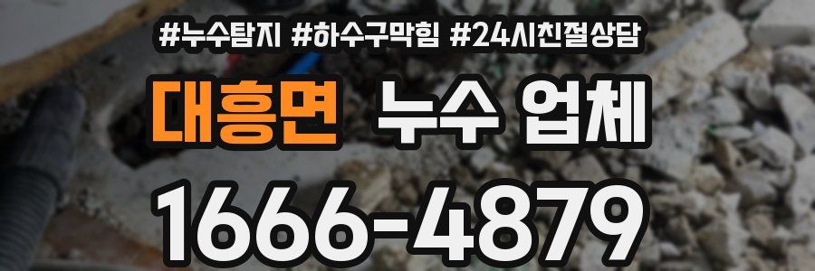 대흥면 누수 업체