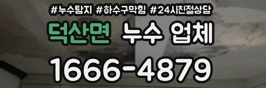 덕산면 누수 업체