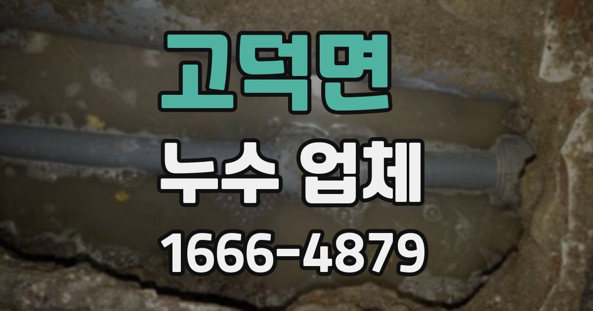 고덕면 누수 업체