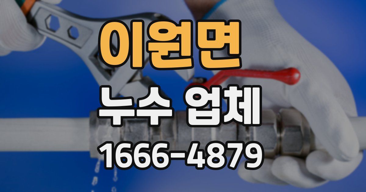 이원면 누수 업체