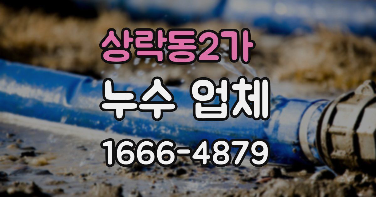 상락동2가 누수 업체