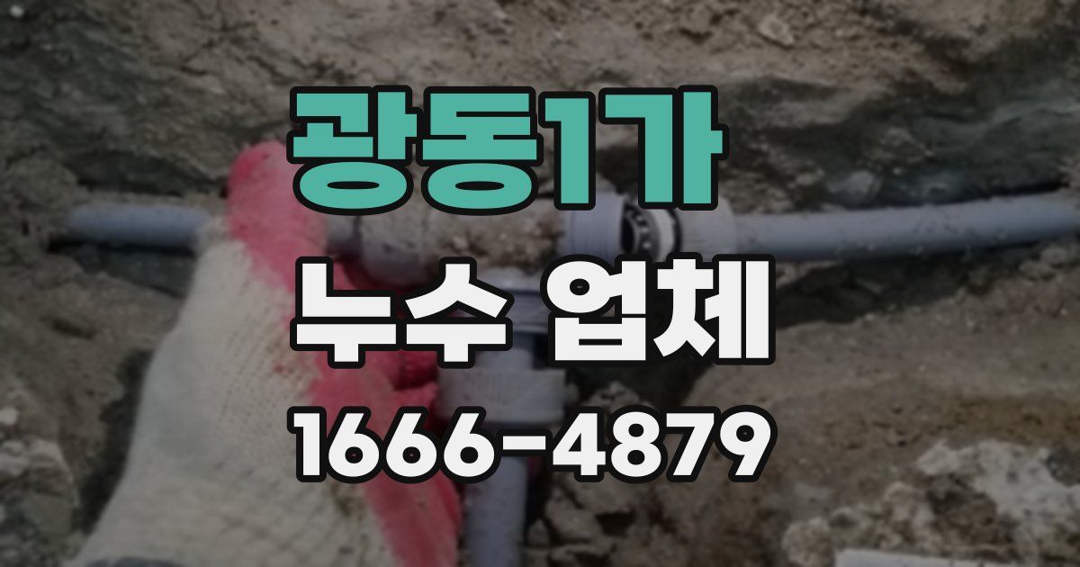 광동1가 누수 업체
