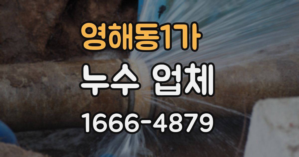 영해동1가 누수 업체