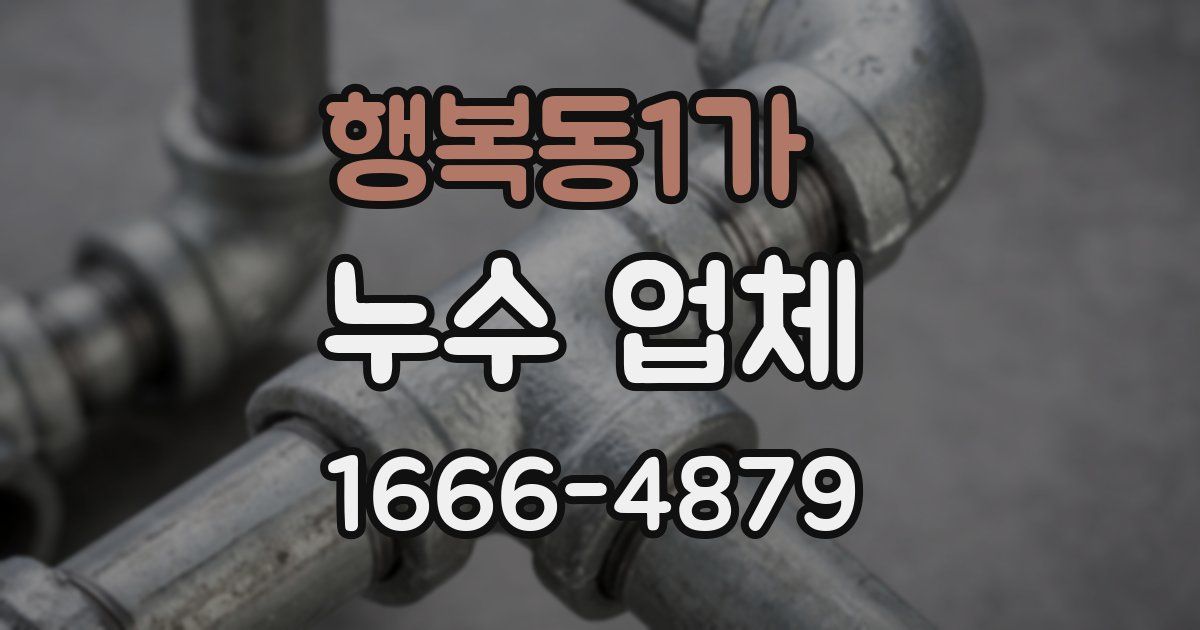 행복동1가 누수 업체