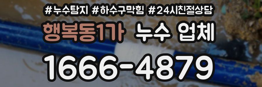 행복동1가 누수 업체