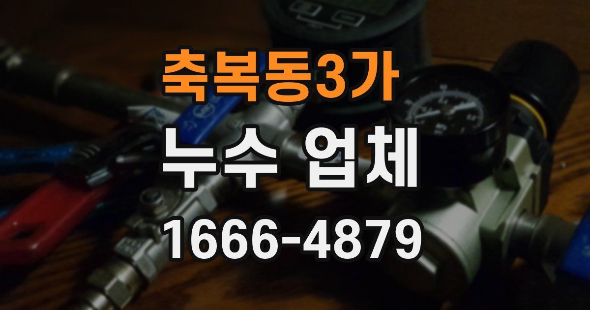 축복동3가 누수 업체