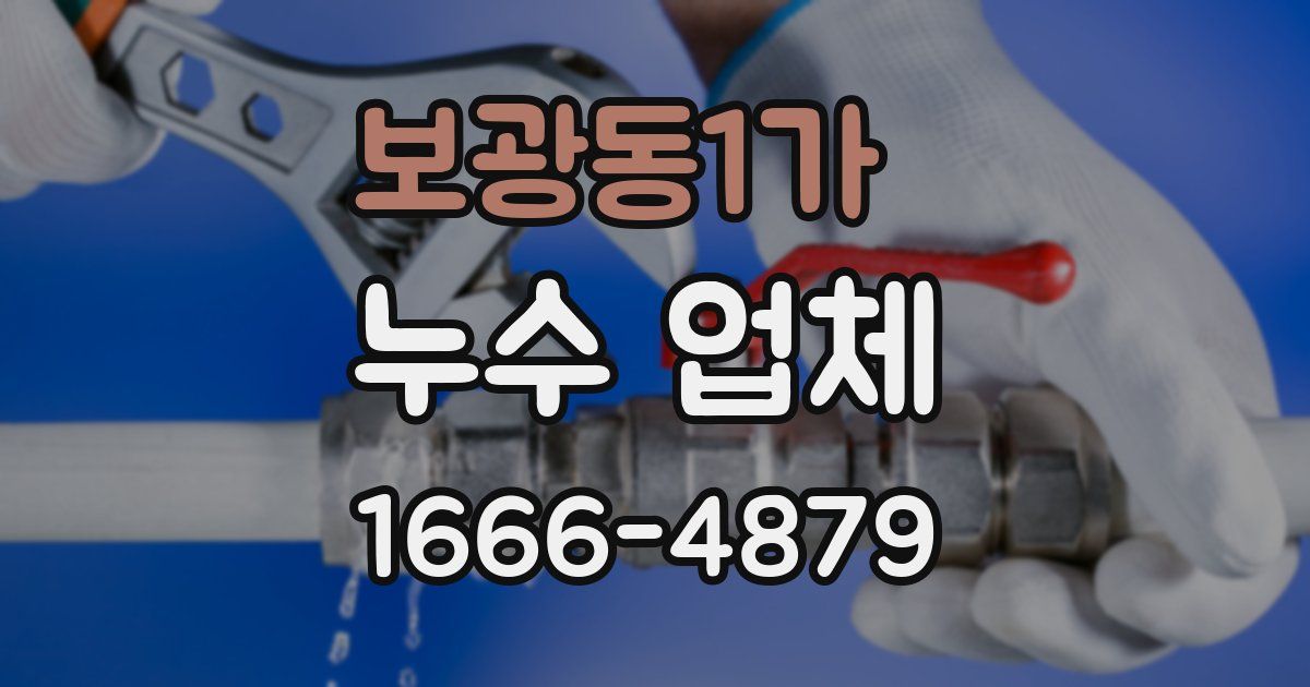 보광동1가 누수 업체