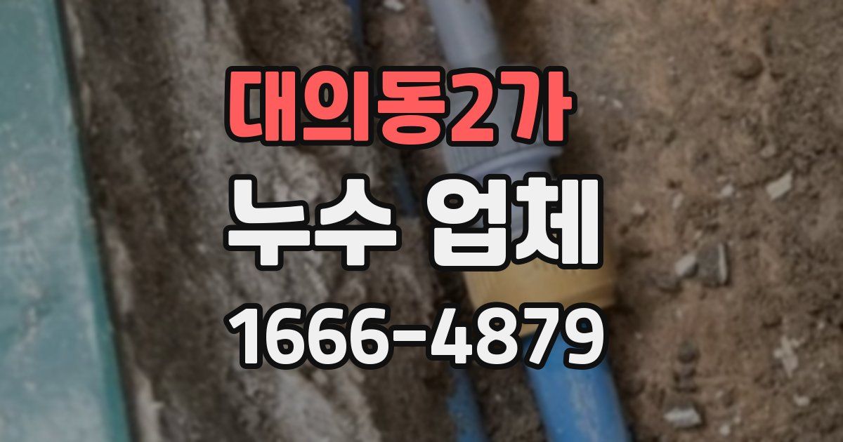 대의동2가 누수 업체