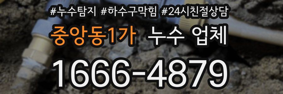 중앙동1가 누수 업체