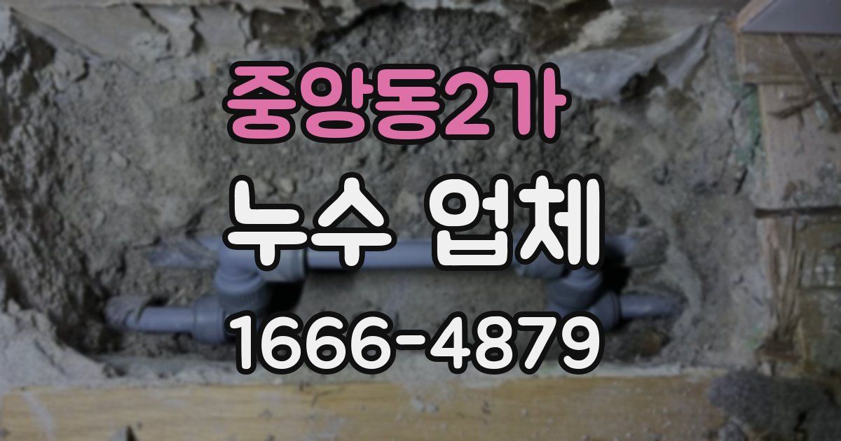 중앙동2가 누수 업체