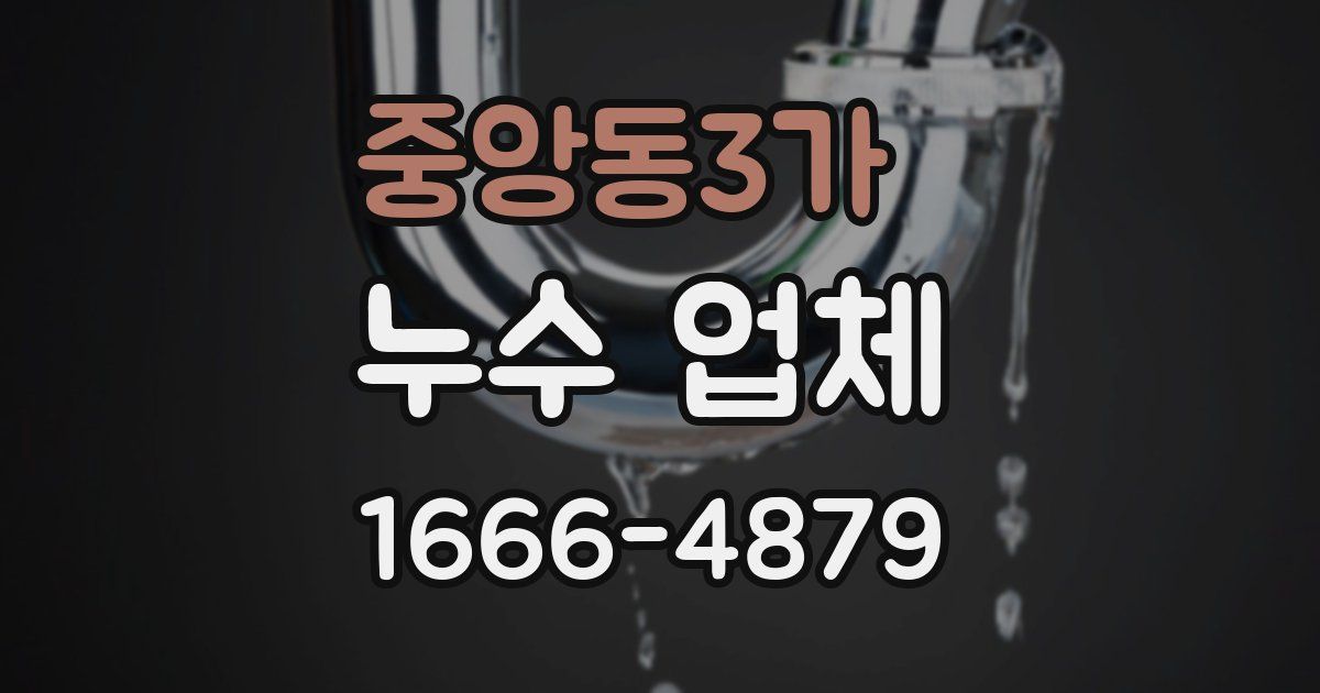 중앙동3가 누수 업체