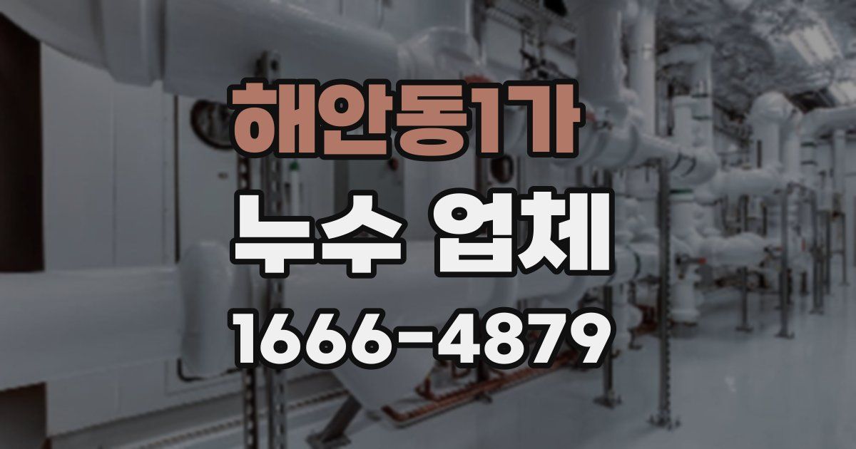 해안동1가 누수 업체