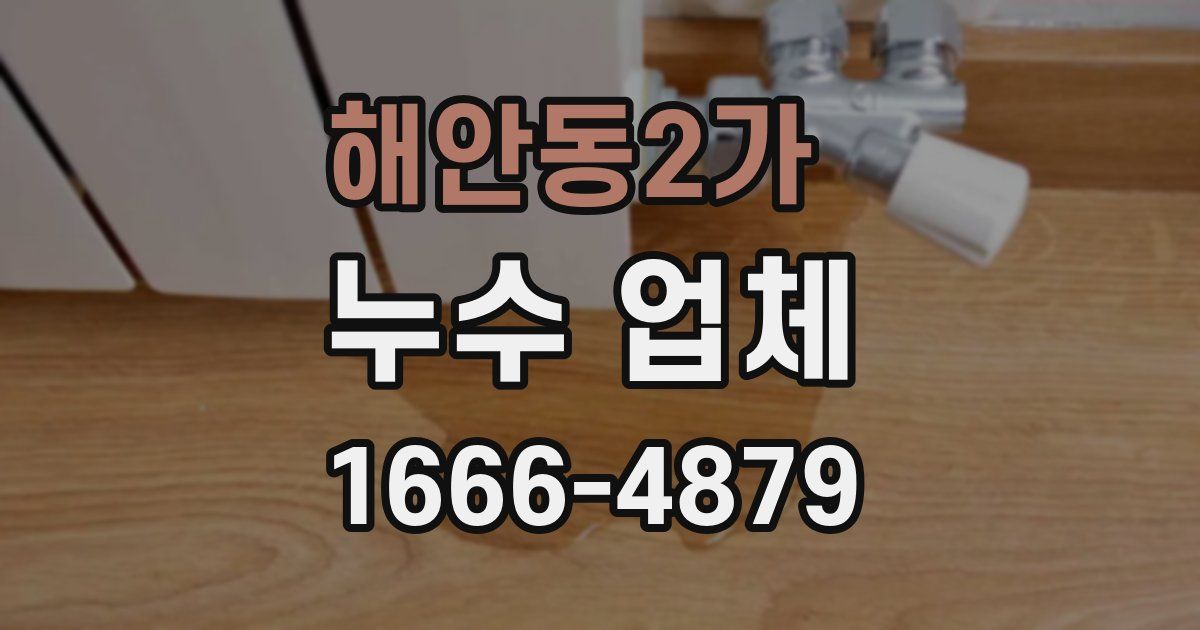 해안동2가 누수 업체
