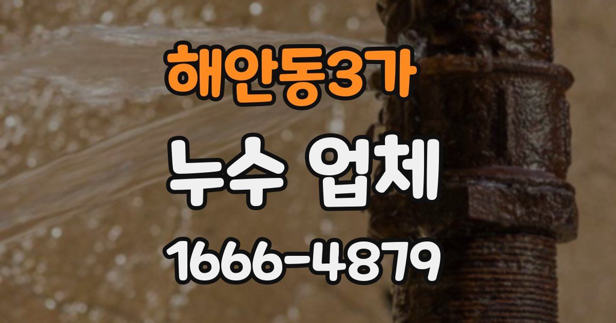 해안동3가 누수 업체