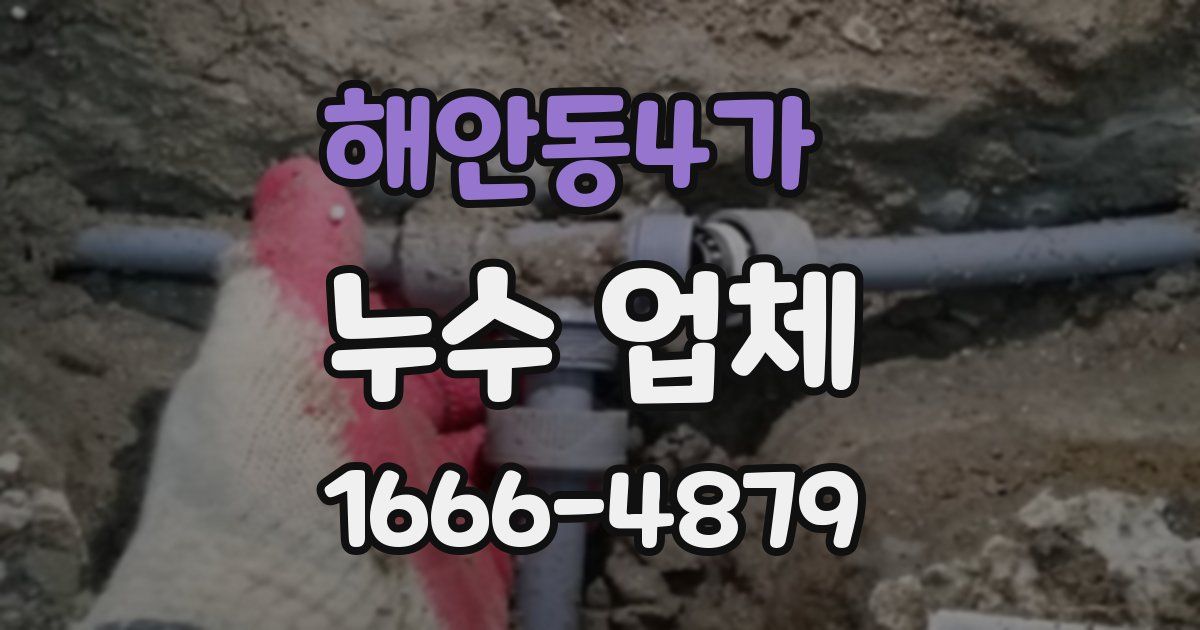 해안동4가 누수 업체