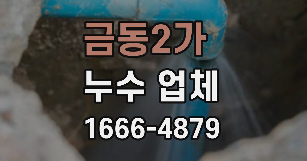 금동2가 누수 업체