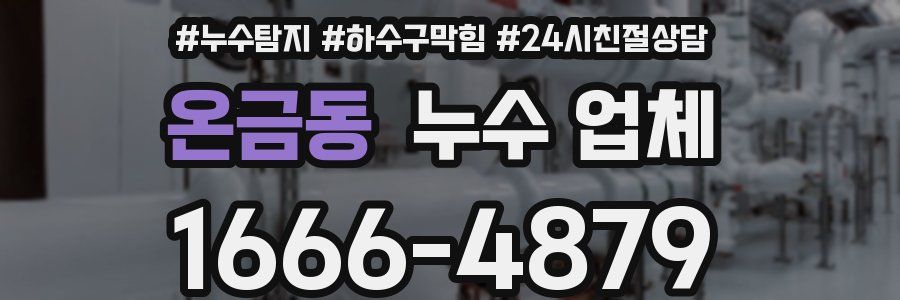 온금동 누수 업체