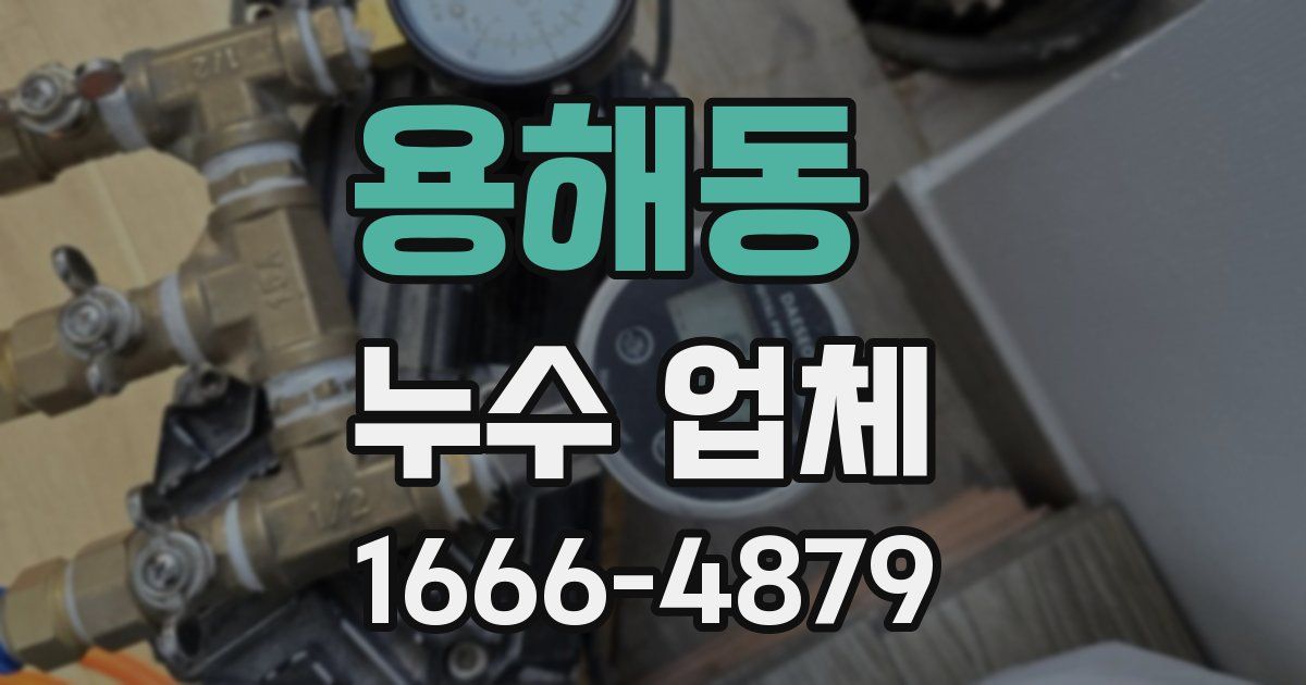 용해동 누수 업체
