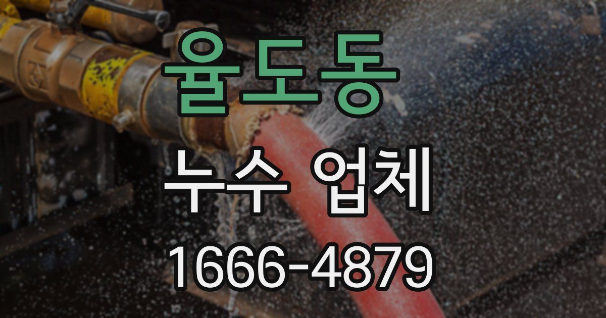 율도동 누수 업체