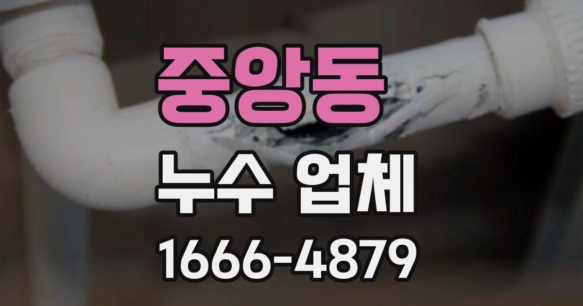 중앙동 누수 업체