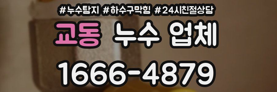 교동 누수 업체
