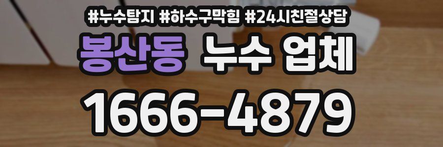 봉산동 누수 업체