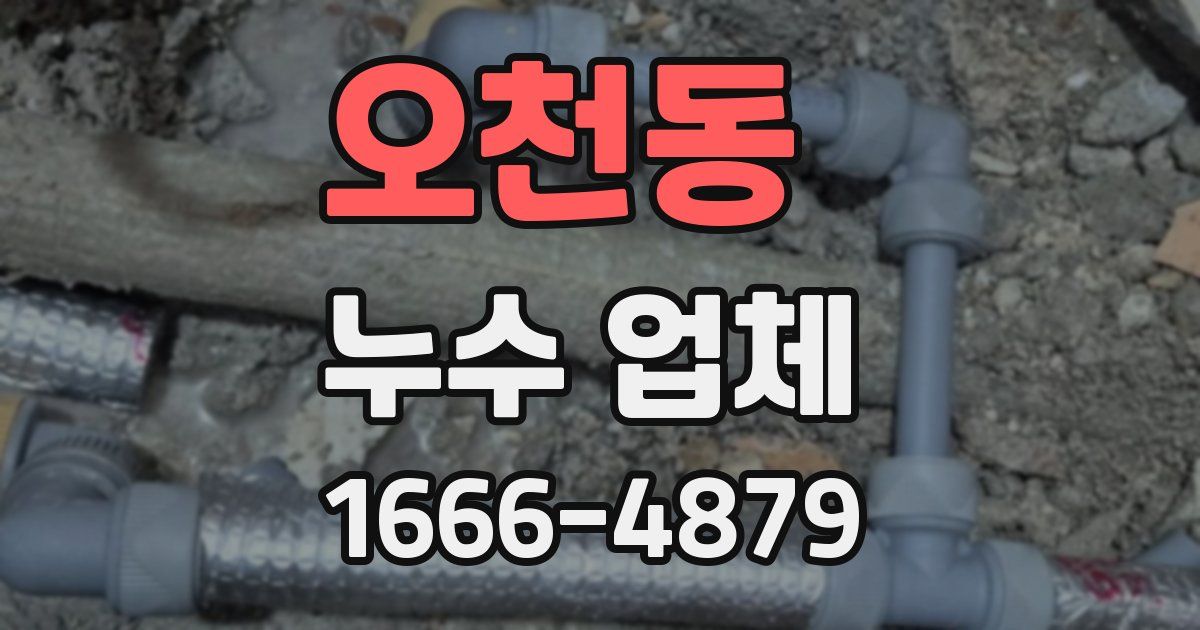오천동 누수 업체