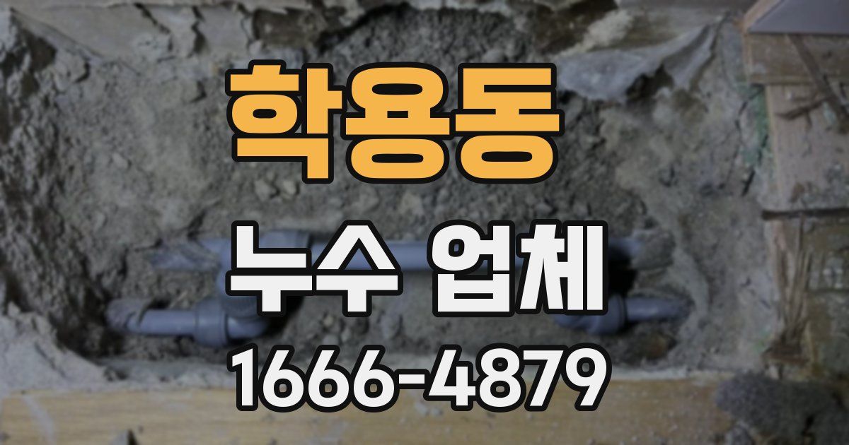 학용동 누수 업체