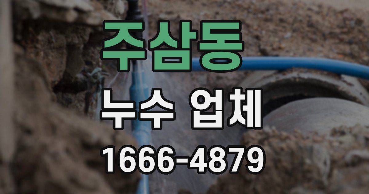 주삼동 누수 업체