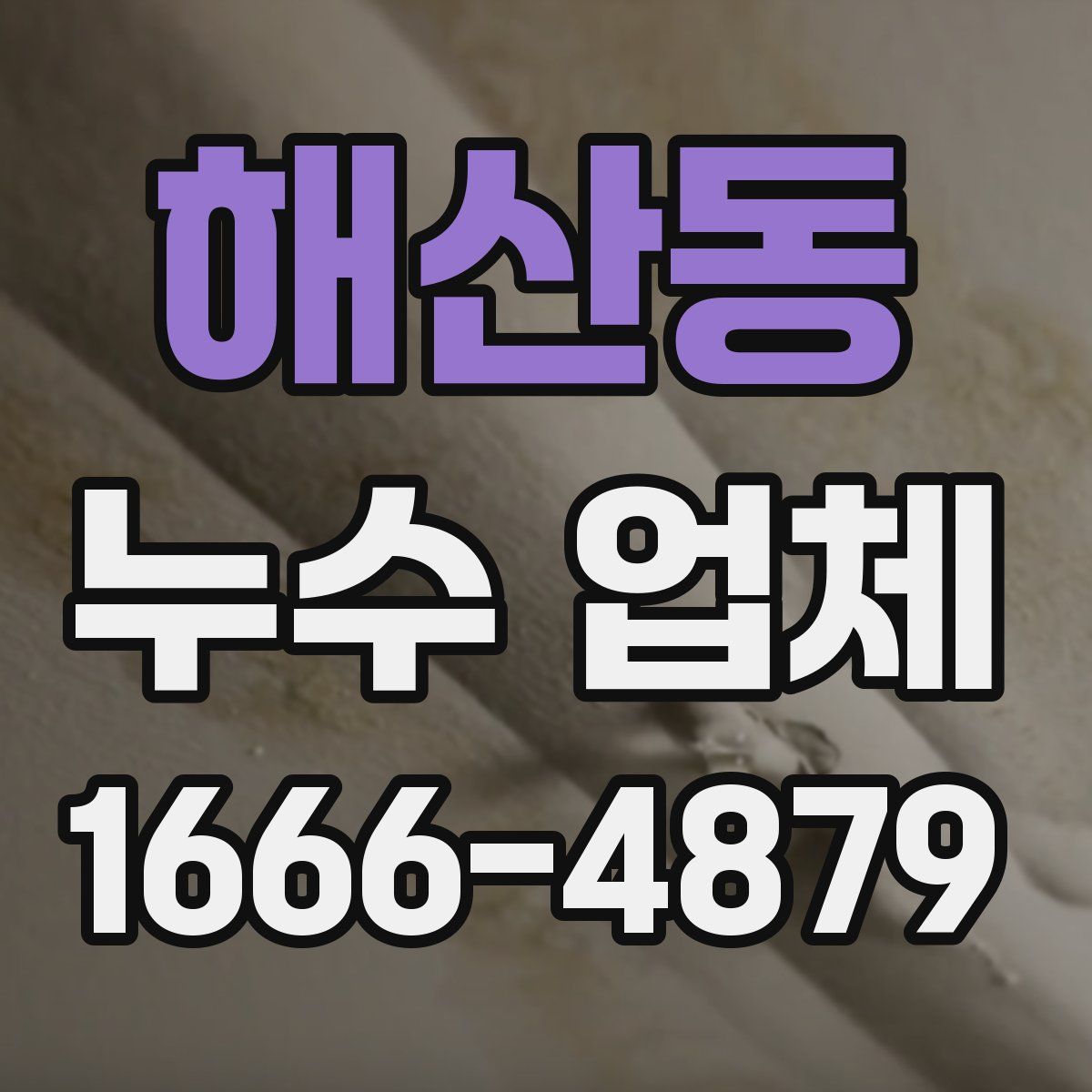 해산동 누수 업체