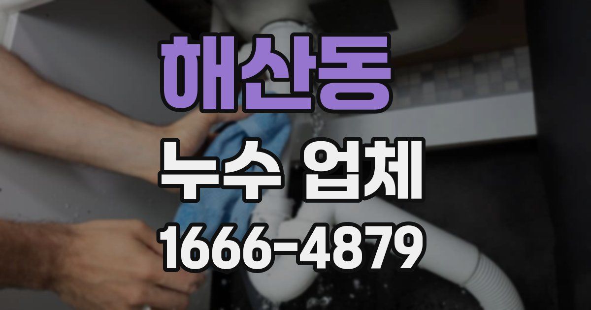 해산동 누수 업체