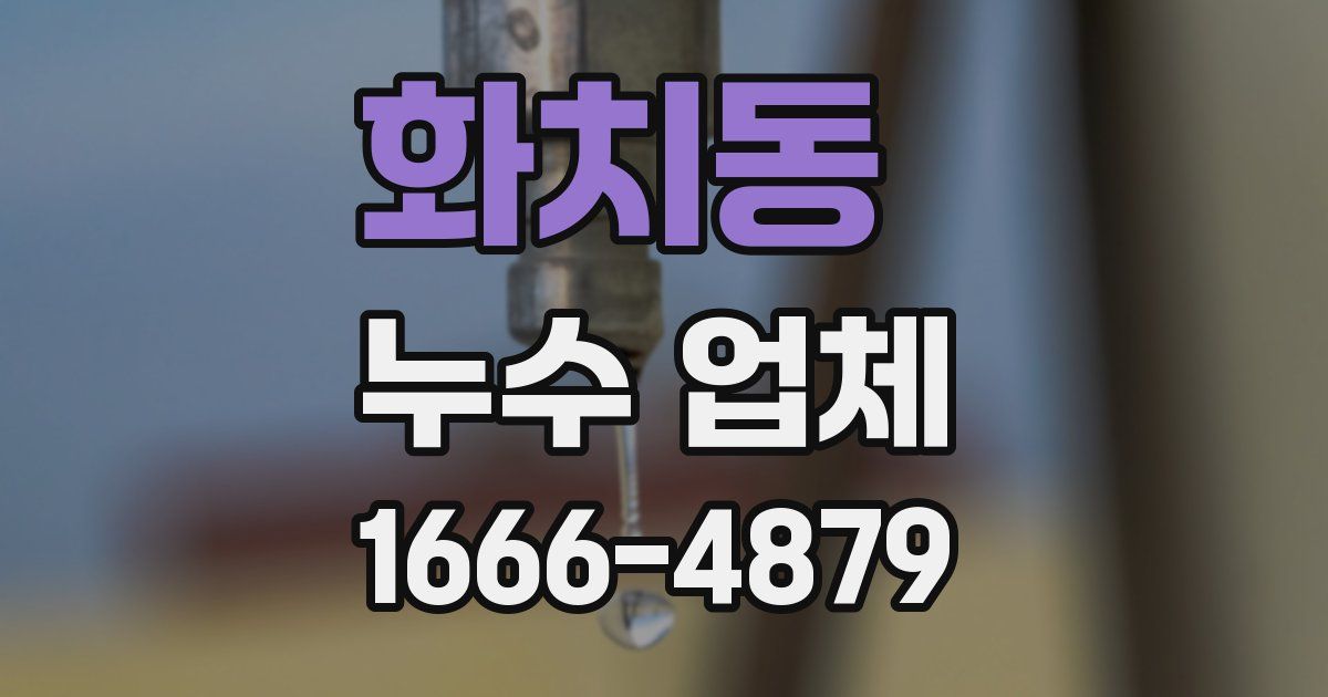 화치동 누수 업체