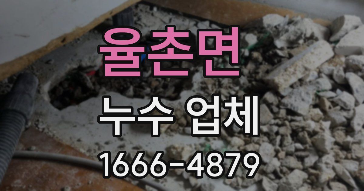 율촌면 누수 업체
