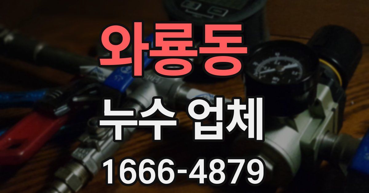 와룡동 누수 업체