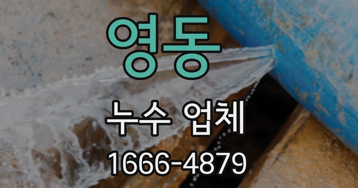 영동 누수 업체