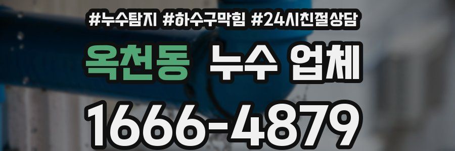 옥천동 누수 업체
