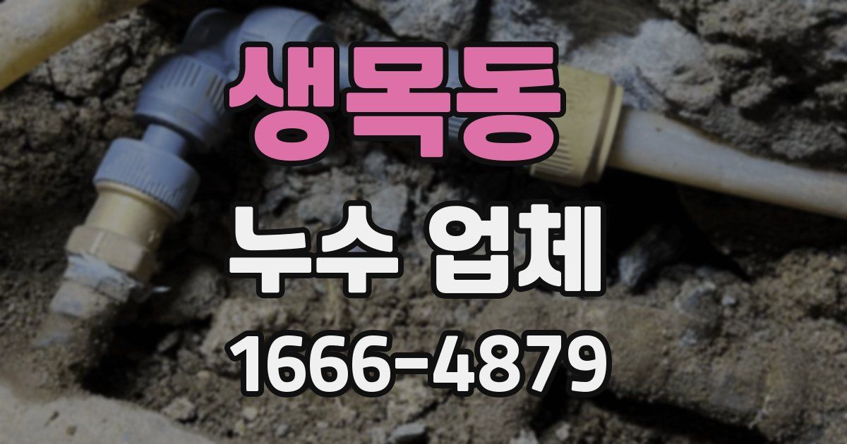 생목동 누수 업체