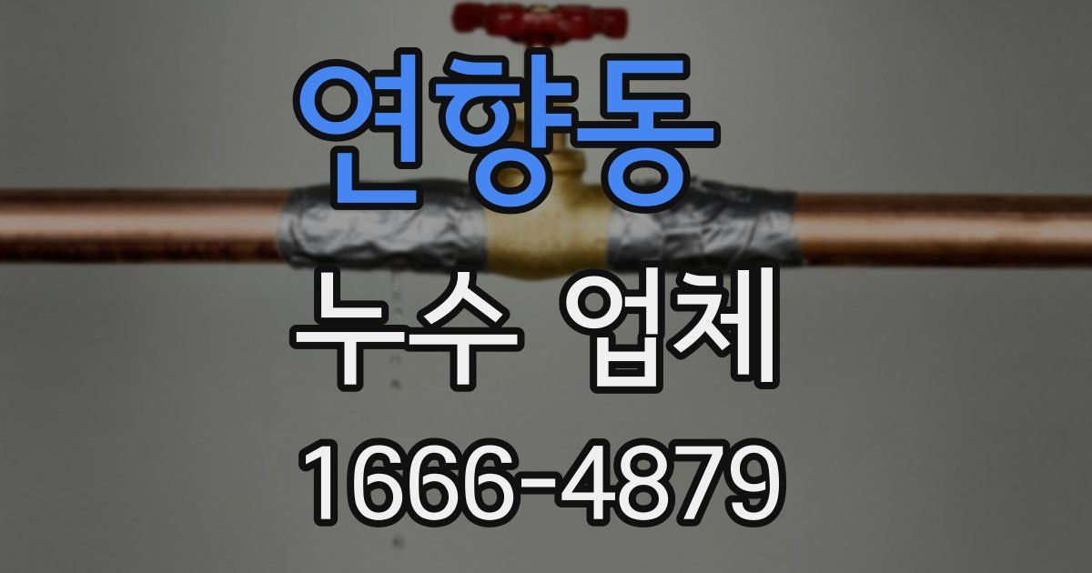 연향동 누수 업체