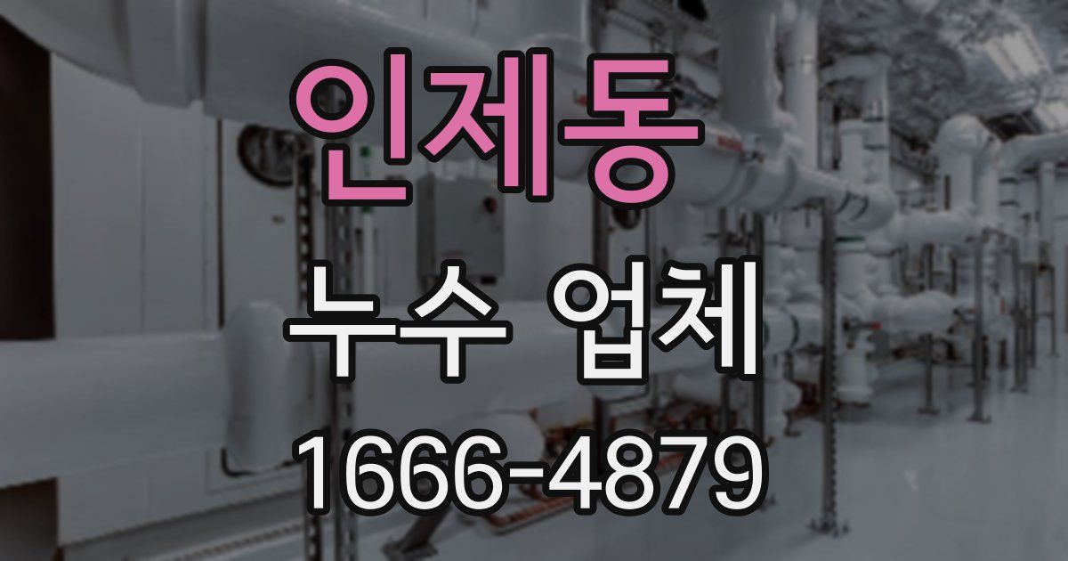 인제동 누수 업체