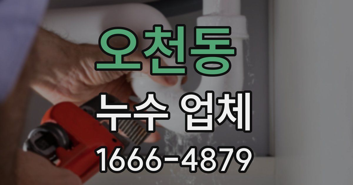 오천동 누수 업체