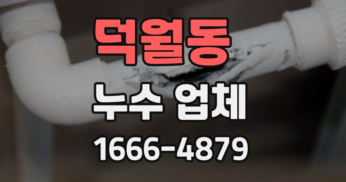 덕월동 누수 업체