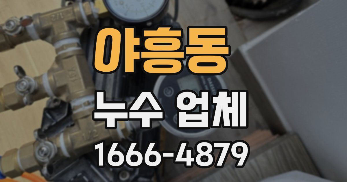 야흥동 누수 업체