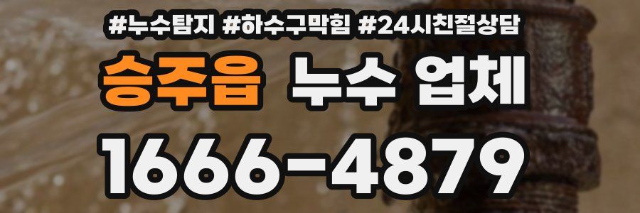 승주읍 누수 업체