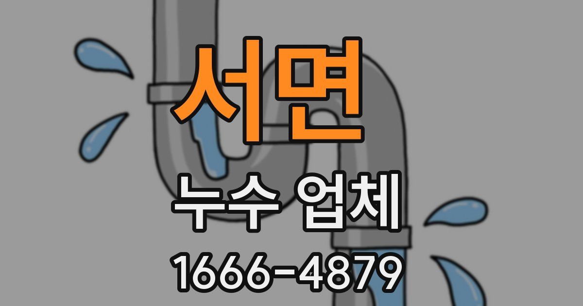 서면 누수 업체