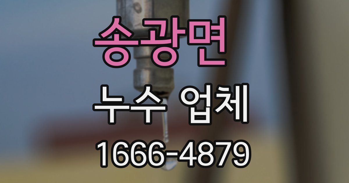 송광면 누수 업체