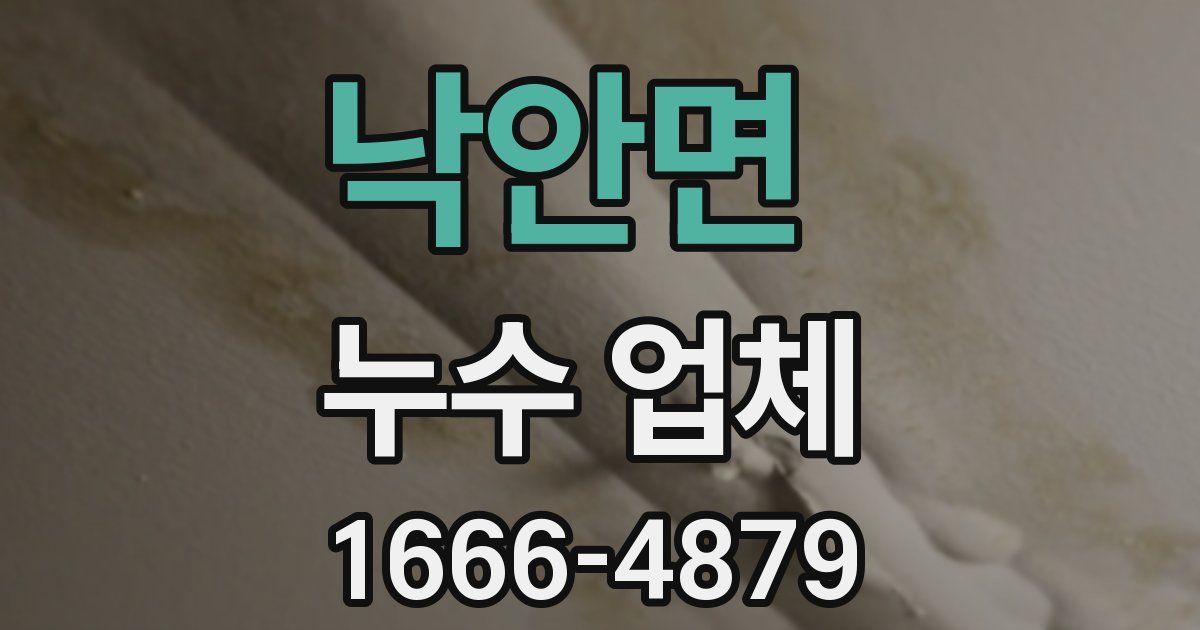 낙안면 누수 업체