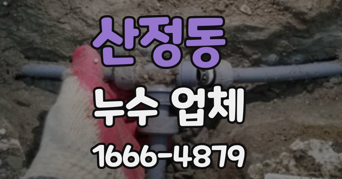 산정동 누수 업체