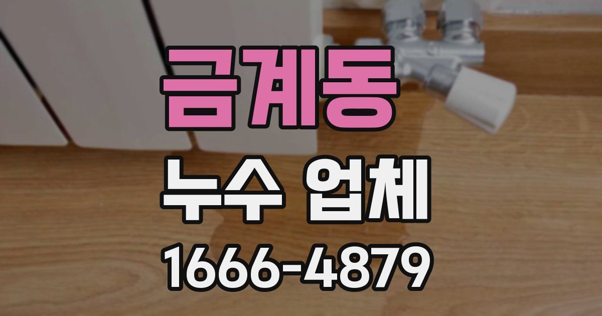 금계동 누수 업체