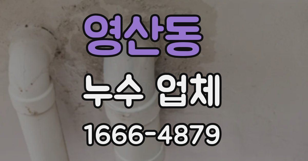 영산동 누수 업체