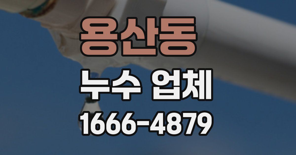 용산동 누수 업체